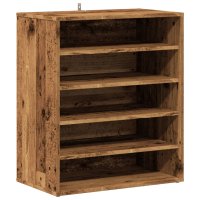 vidaXL Schuhregal Altholz-Optik 60x35x70 cm Holzwerkstoff