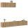 vidaXL 3-tlg. TV-Schrank-Set Wandmontage Artisan-Eiche Holzwerkstoff