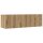 vidaXL 3-tlg. TV-Schrank-Set Wandmontage Artisan-Eiche Holzwerkstoff