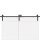 vidaXL Schiebetürbeschlag-Set 183 cm Stahl Schwarz