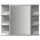 vidaXL Bad-Spiegelschrank Betongrau 80x20,5x64 cm Holzwerkstoff
