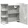 vidaXL Bad-Spiegelschrank Betongrau 80x20,5x64 cm Holzwerkstoff
