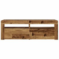 vidaXL Nachttische 2 Stk. mit LEDs Altholz-Optik 60x35x40 cm