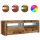 vidaXL Nachttische 2 Stk. mit LEDs Altholz-Optik 60x35x40 cm