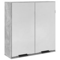 vidaXL Bad-Spiegelschrank Betongrau 64x20x66,5 cm...