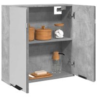 vidaXL Bad-Spiegelschrank Betongrau 64x20x66,5 cm...