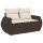vidaXL 10-tlg. Garten-Sofagarnitur mit Kissen Braun Poly Rattan