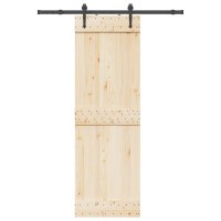 vidaXL Schiebetürbeschlag-Set 152,5 cm Stahl Schwarz