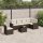 vidaXL 7-tlg. Garten-Sofagarnitur mit Kissen Braun Poly Rattan
