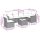 vidaXL 7-tlg. Garten-Sofagarnitur mit Kissen Braun Poly Rattan