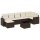 vidaXL 8-tlg. Garten-Sofagarnitur mit Kissen Braun Poly Rattan