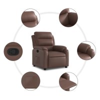 vidaXL Relaxsessel Braun Kunstleder