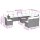 vidaXL 11-tlg. Garten-Sofagarnitur mit Kissen Braun Poly Rattan