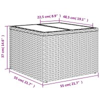 vidaXL 8-tlg. Garten-Sofagarnitur mit Kissen Braun Poly Rattan