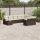 vidaXL 10-tlg. Garten-Sofagarnitur mit Kissen Braun Poly Rattan