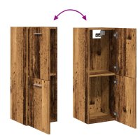 vidaXL Bad-Hängeschrank Altholz-Optik 30x30x80 cm Holzwerkstoff