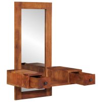 vidaXL Wandspiegel mit Schubladen 60x33x90 cm Massivholz...