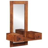 vidaXL Wandspiegel mit Schubladen 60x33x90 cm Massivholz...