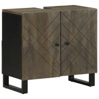 vidaXL Waschbeckenunterschrank Schwarz 62x33x58 cm...