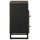 vidaXL Nachttisch Schwarz 50x33x62 cm Massivholz Mango