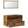 vidaXL Badschrank mit Spiegel Altholz-Optik Holzwerkstoff