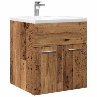 vidaXL Waschbeckenschrank Altholz-Optik 41x38,5x46...