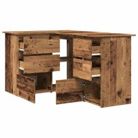 vidaXL Eckschreibtisch Altholz-Optik 145x100x76 cm Holzwerkstoff