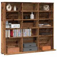 vidaXL CD-Regal Altholz-Optik 100x23x89,5 cm Holzwerkstoff