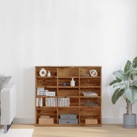 vidaXL CD-Regal Altholz-Optik 100x23x89,5 cm Holzwerkstoff