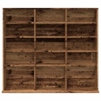 vidaXL CD-Regal Altholz-Optik 100x23x89,5 cm Holzwerkstoff