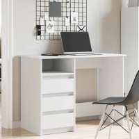 vidaXL Schreibtisch Weiß 102x50x75 cm Holzwerkstoff