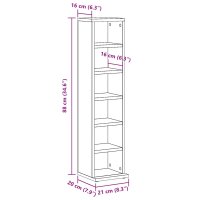 vidaXL CD-Regal Altholz-Optik 21x20x88 cm Holzwerkstoff