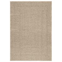 vidaXL Teppich ZIZUR Beige 120x170 cm Jute-Optik Indoor...