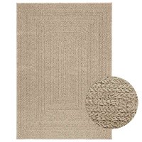 vidaXL Teppich ZIZUR Beige 120x170 cm Jute-Optik Indoor...