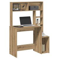vidaXL Schreibtisch mit Regal Artisan-Eiche 100x45x140cm...