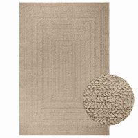 vidaXL Teppich ZIZUR Beige 200x290 cm Jute-Optik Indoor...