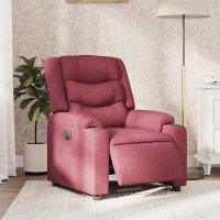 vidaXL Relaxsessel Elektrisch Weinrot Stoff