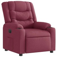vidaXL Relaxsessel Elektrisch Weinrot Stoff