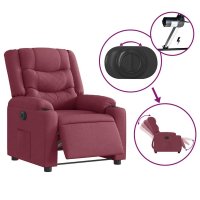 vidaXL Relaxsessel Elektrisch Weinrot Stoff