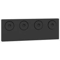 vidaXL Schiebetürbeschlag-Set 183 cm Stahl Schwarz