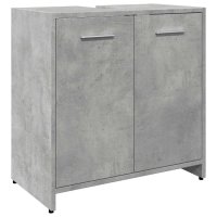 vidaXL Waschbeckenunterschrank Betongrau 60x33x60 cm...