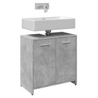 vidaXL Waschbeckenunterschrank Betongrau 60x33x60 cm...
