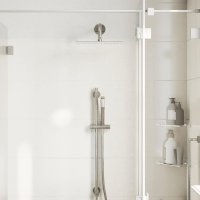 vidaXL Regenbrause Edelstahl 304 30x20 cm Rechteckig