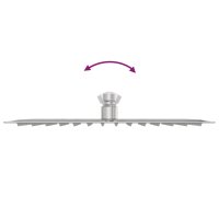 vidaXL Regenbrause Edelstahl 304 30x20 cm Rechteckig
