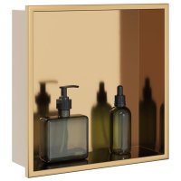 vidaXL Duschnische Golden Gebürstet 32x32x9 cm...