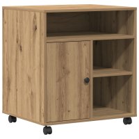 vidaXL Druckerstand mit Rädern Artisan Eiche...
