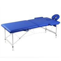 vidaXL Massageliege Klappbar 2-Zonen mit Aluminiumgestell...