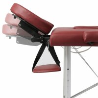 vidaXL Massagetisch mit Aluminiumrahmen Klappbar 2 Zonen Rot