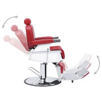 vidaXL Friseurstuhl Rot 68x69x116 cm Kunstleder