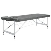 vidaXL Massagetisch mit 4 Zonen Aluminiumrahmen Anthrazit 186&times;68 cm